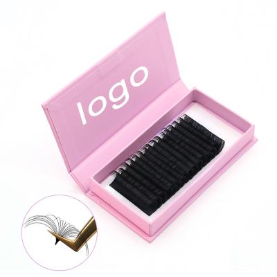 China Individual Lashes Ellipse Flat Individual Eyelash Extensions 0.03 0.05 0.15 0.2 Volume Lashes Private Label Eyelash Extension Trays for sale