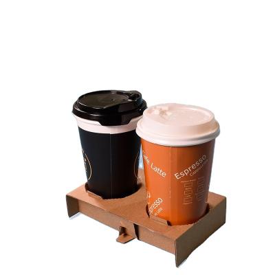 China Disposable Custom Printed Milk Tea Coffee Paper Cup Disposable Takeout Paper Box for sale