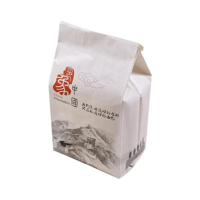 China Recyclable Custom Logo Packaging Paper Bread Cake Bag Oilproof Paper Bag for sale