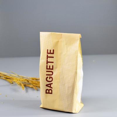 China China Recyclable Custom Printing Kraft Paper Food Kraft Paper Bread Bag Kraft Printing Paper Bag for sale