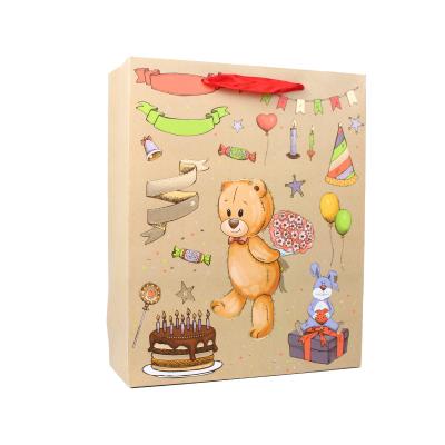 China Recyclable Creative Personality Kraft Paper Bag Environmental Protection Gift Reusable Bag for sale