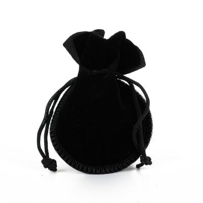 China Customized Exquisite Folding Logo Velvet Jewelry Storage Bag Drawstring Bag Jewelry Drawstring Bag for sale