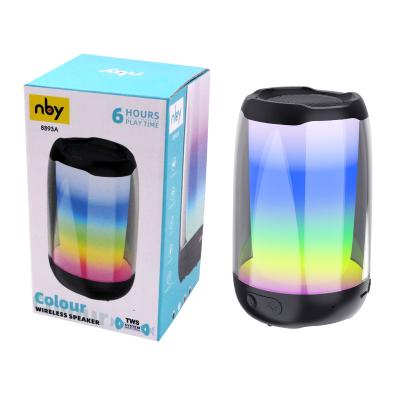 China Latest nby8893A mini style wireless indoor bluetooth colorful led speaker for sale