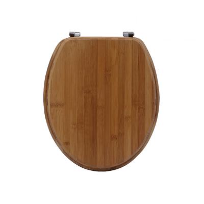 China Sustainable Easy Installation Hinged Duroplast Wooden Toilet Seat With Lid for sale