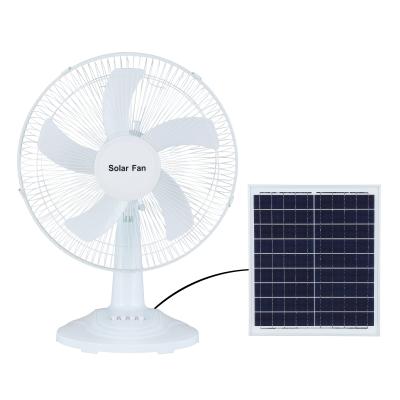 China Rechargeable Solar Fan Stand Electric Fan Hotel Fan Backup Solar Home for sale