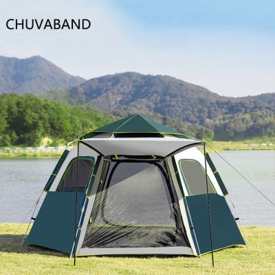 China CHUVABAND Integrated Large Hexagon Tent Outdoor Bionic Design Large Space Windproof Frog Form Glamping Tents for sale