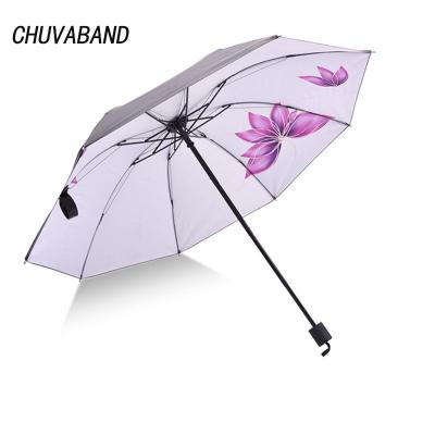 China Morden Fashion Luxury High Quality Flower Umbrellas CHUVABAND Windproof Folding Rain Umbrellas For Women Parasol Anti-UV Umbrella YS200039 for sale