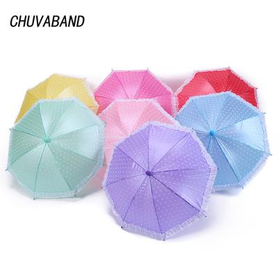 China Luxury Morden CHUVABAND Have Dot Lace Toy Umbrella Decorations Foldable Handrails Cartoon Folding&Waterproof Multicolor Hat YS210028 for sale