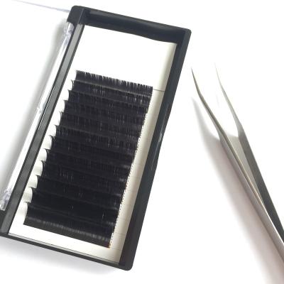 China Natural Soft Wholesale Flat Eyelash Extension 0.10mm D Flat Loop Lash Lick for sale