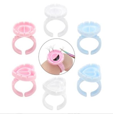 China Wholesale Anti-wrinkle various size and styles Crystal Lash Glue Ring with ridges holder for grafting false eyelash extension tools for sale