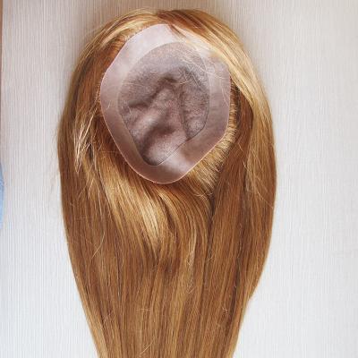 China Popular Bleached Swiss Lace Front Human Remy Hair Knots 100% Silky Straight Wave Hairpiece for sale