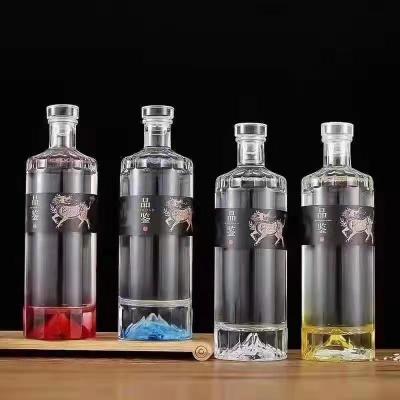 China Beverage 20cl 30cl 50cl 70cl 75cl tequila botellas crystal vidrio for distillery use for sale