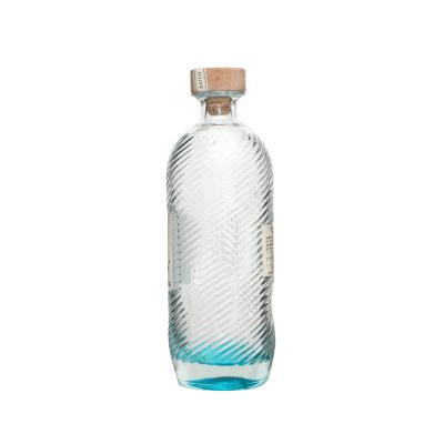 China Beverage China Spirits Juniper Milk Squeezer Bottle 700ml Spirit Glass Bottle Spirit Glass Bottle With Cork for sale