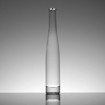 China Beverage 200ml Clear Juice Wine Whiskey Flat Flask Glass Bottle With Screw Cap for sale