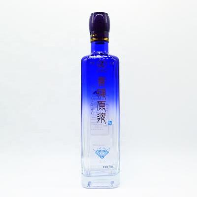 China 700Ml Beverage Frosted Liquor Champagne Gin Vodka Whiskey Wine Empty Crystal Glass Bottles for sale