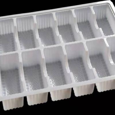 China Eco-Friendly Plastic Biodegradable Frozen Tray Disposable Cornstarch Dumpling Dumpling Tray Packaging for sale