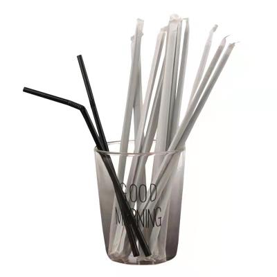 China Fancy Party Drinking Straws PLA Custom Straw Eco Friendly Compostable Flexible Plastic Disposable Curvy Straws Environment Friendly for sale