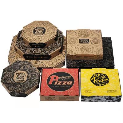 China Various Sizes Recyclable Custom Food Boxes Corrugated Brown Pizza Boxes for sale