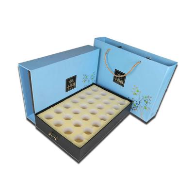 China Handmade Drawer Style Tea Gift Packing Box 3mm Thick Wooden MDF Box With EPE Foam Pad for sale