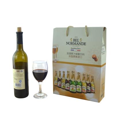 China Logo Print 3 Custom Biodegradable Wine Bottle Cardboard Paper Packaging Gift Box for sale