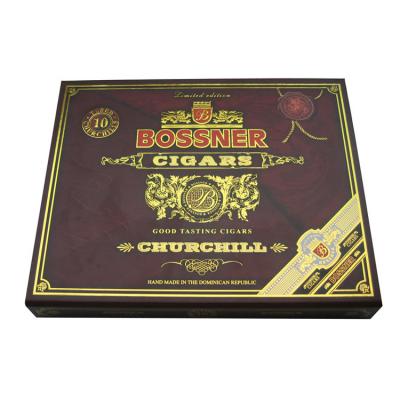 China Handmade Luxury Cardboard Cigar Packaging Box With Embossing Stamping Logo for sale