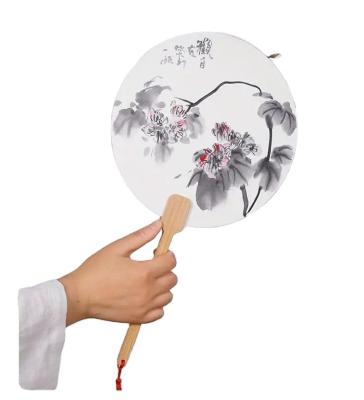 China Chinese Oriental Chinese Style Fan DIY Decorative Watercolor Painting for Kids Handwork Fan Cut and Paste Bamboo Factory Wholesale for sale