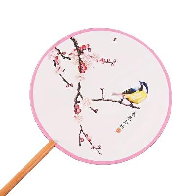 China Chinese Classical Fan Factory Wholesale Chinese Painting Crafts Round Style Dance Accessories Chinese Antique Style Fan for sale