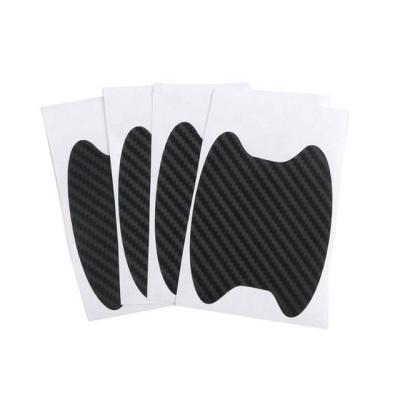 China 4Pcs/Set Car Door Sticker Self Adhesive Carbon Fiber Scratches Protective Film Resistant Auto Handle Cover Exterior Accessories for sale