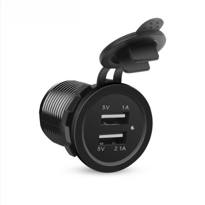 China ABS 12V Car Charger Cigarette Socket Lighter Dual USB Port Outlet for sale