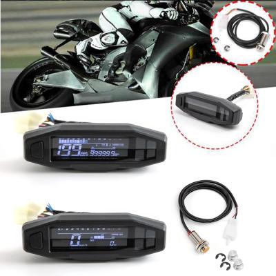 China Mini Universal Motorcycle Meter Speedometer Digital Plastic Odometer Injection Carburetor Electric Instrument for sale