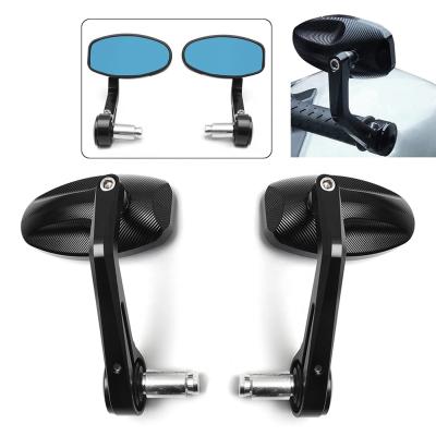 China Rearview Mirror Motorcycle Rearview Round Mirrors CNC Motorcycle Bar End Rearview Side Moto Mirror for sale