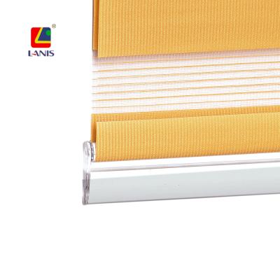 China Double Roller Blinds Simple Modern LANIS Day And Night Wand Motorized Zebra Blinds For Office And Home Zebra Blind Mechanism for sale