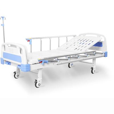 China Commercial Furniture HP-5y Hao Pak Hospital Medical Manual Patient Bed With Table for sale