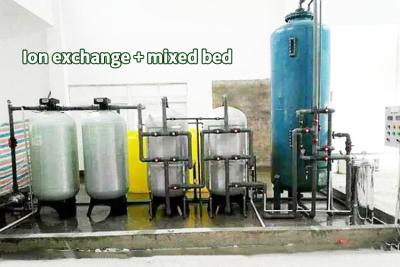 China 60HZ Deionized Water Systems , Mixed Bed Deionizer Bipass RO 1000LPH for sale