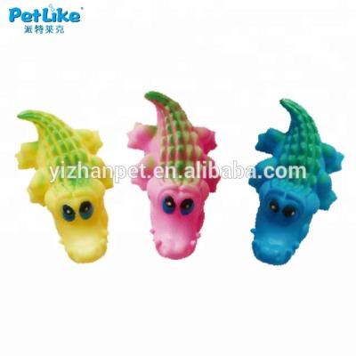 China Viable Play Toy Vinyl Crocodile Dog Puppy Teething and Toy Pet Indoor Playing Toy for sale