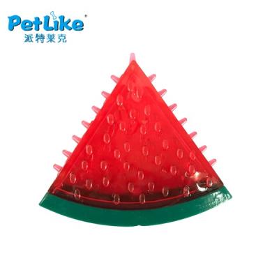 China Sustainable TPR Toys Watermelon Shape Pet Teether Eco - Friendly Toy for sale