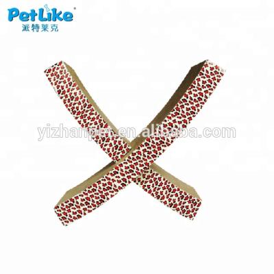 China Viable Hot Sale X Shape Corrugated Paper Cat Scratch Board Cat Scratching Toy for sale