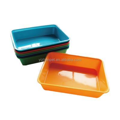 China Large Size Cat Litter Box Without Lid Viable Simple And Clean Shape Cheap Pet Square Up Box for sale