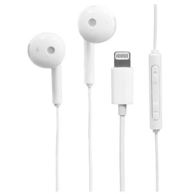 China Microphone& Volume Control Wired Earphone for iPhone 12 MFi Certified Earphone Noise Reduction Wired Headset for iPhone 12 for sale