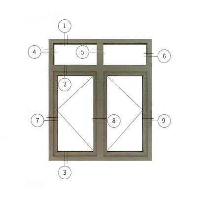 China Folding Aluminum Window Pattern Double Section Glass Double Screen Technology High End Netting for sale