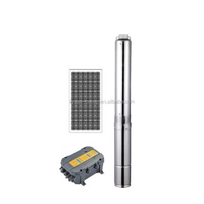 China High flow AC/DC motor solar submersible pump deep good solar water pump in solar energy system for sale