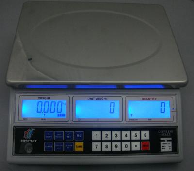 China 15kg x 0.5g Digital Counting Scale Precision Lab Weighing 20Keys Print Warming Summation for sale