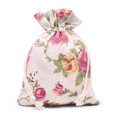 China Eco Drawstring Fashion Design Jute Coffee Bag Small Mini Bag Cotton Drawstring Bag Hemp Handled Wholesale for sale