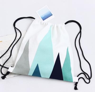 China Solar Panel Cotton Organic Drawstring Bags Color Printed Drawstring Bag for sale