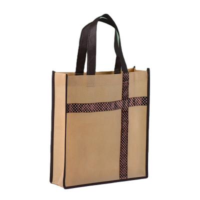 China Wholesale Reusable Tote Non Woven Bag Promotional Eco Friendly Non Woven Handled Shopping Bag for sale