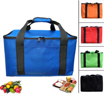 China Eco-friendly Waterproof Oxford Large Size Lunch Cooler Bag For Delivery Backpack Bag Food Cooler Bag for sale