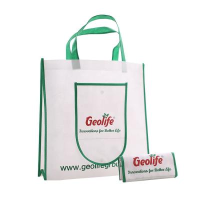 China Promotional Handled Non Woven Foldable Non Woven Shopping Bag Eco Recyclable Non Woven Bag for sale