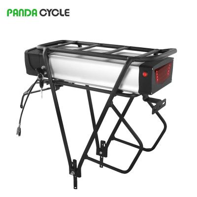 China 36v 48v E Bike eBike Electric Bike Bicycle Lithium Rear Rack Battery baterias de litio accu Batteries for Electric Bike 430*160*90mm for sale