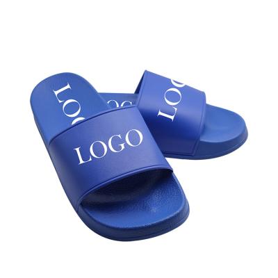 China Fashion Trend Comfy Multiple Colors Black White Logo Rubber Slippers Slides Sandals Custom Made For Women Men for sale