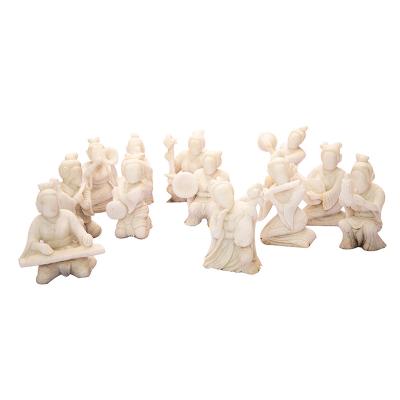 China China archaistic handicraft jade people playing band playing different musical instruments jade people for sale